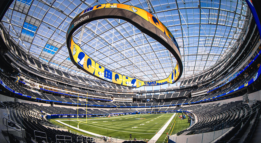 SoFi Stadium's converged network saw 53 petabytes of traffic for